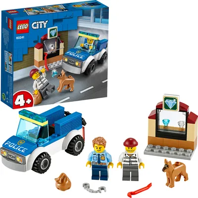 Produktbild von LEGO 60241 City Polizeihundestaffel, Polizei-Spielzeug mit Auto, Hund und Minifiguren für Kinder ab 4 Jahre, spannendes Kinderspielzeug