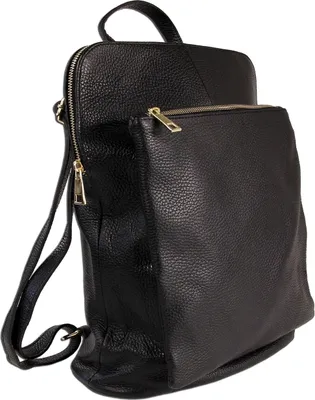 Produktbild von Toscanto Reißverschluss Cityrucksack schwarz Leder ORTM103RS