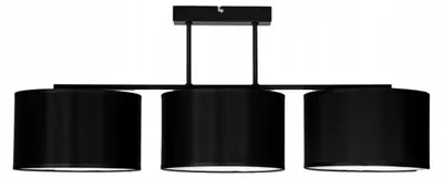 Image de Suspension avec abat-jour, 3 x 60 W LED, design moderne, éclairage élégant pour le salon, la chambre à coucher et la salle à manger
