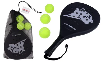 Imagen del producto de Conjunto de palas de pádel, de plástico, 41 x 18 cm, con 3 pelotas, para deportes al aire libre