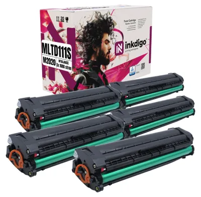Produktbild von Inkdigo Tonerset MLT-D111S für Samsung Xpress M2020, M2020W, M2021, M2021W – Schwarz,