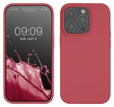 Produktbild von kwmobile Handyhülle für iPhone 14 Pro Hülle, für iPhone 14 Pro Case - Hülle Silikon - kabelloses Laden - Dark Rose