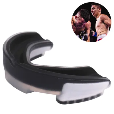 Produktbild von Premium Mundschutz - ideale Atmung & leicht Anpassbar | Sport Zahnschutz für Boxen, MMA, Muay Thai, Hockey & Kampfsport | inkl. Hygiene Box (Schwarz und weiß)