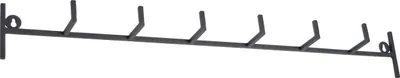 Image de LOFT42 Patère murale Hook 6 crochets - Métal - Noir - 10 x 80 x 10