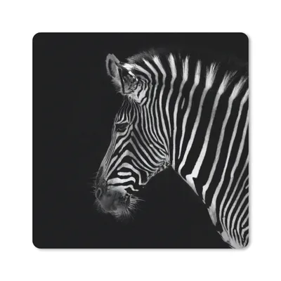 Produktbild von MuchoWow® Mauspad Mousepad Zebra - Wilde Tiere - Schwarz 30x30 cm - Mousepads - Maus Mat - Pad - Mausunterlage - Gaming