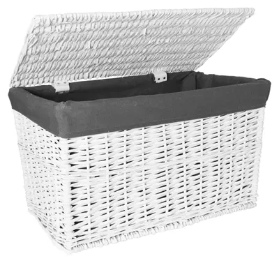 Obrázek produktu pro Koš Weidenkorb, objem 105 litrů, rozměry 66 x 40 x 40 cm, barva bílá/šedá