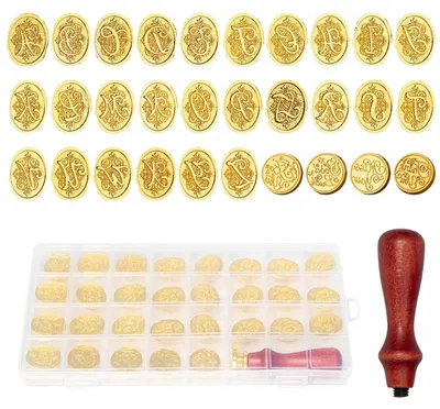 Immagine prodotto di Solidchoice - Set di timbri sigillo in cera con 30 pezzi per biglietti
