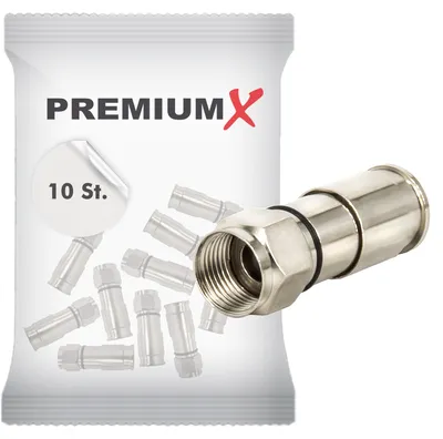 Produktbild von 10x Kompressionsstecker XCon 323 7,5 mm für SAT Kabel Antennen Koaxialkabel