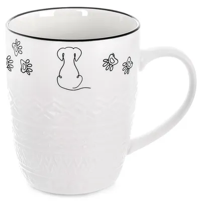 Immagine prodotto di Orion | Tazza in porcellana bianca 380 ml - con motivo cane