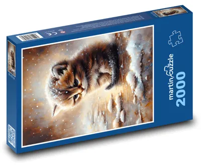 Obrázok produktu pre Puzzle 2000 Zimné dobrodružstvo mačiatka - martinpuzzle