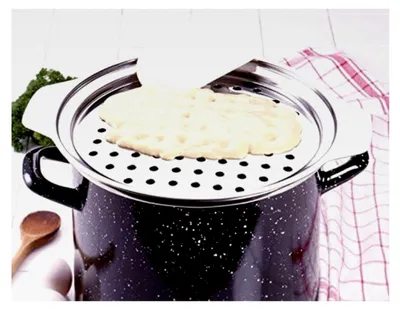 Produktbild von Edelstahl Spätzleblech mit Schaber für kurze Spätzle/Knöpfle, 28 cm