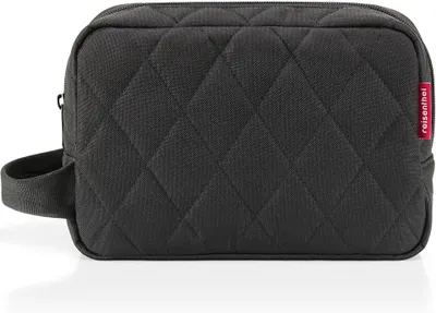 Produktbild von reisenthel cosmeticpouch M, Kosmetiktasche, Kulturbeutel, Kosmetik Tasche, Kulturtasche, Rhombus Black, 3 L, BH7059