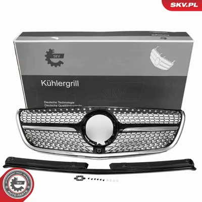 Produktbild von ESEN SKV 66SKV615 Kühlergrill Frontgrill passend für MERCEDES-BENZ V-Klasse (W447) Glänzend Schwarz