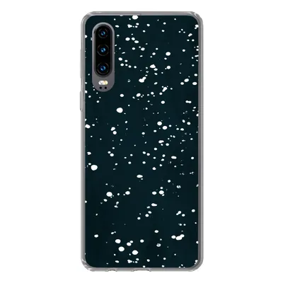 Produktbild von MuchoWow® Handyhülle Schutzhülle Hülle für Huawei P30 Polka dots - Schwarz - Weiß Silikon Softcase Handy Hülle - Kartenbesitzer