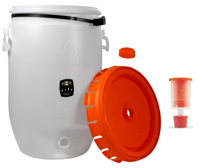 Produktbild von Speidel Getränkefass 60 Liter Rund Gärfass Mostfass Saftfass inkl. Gärspund
