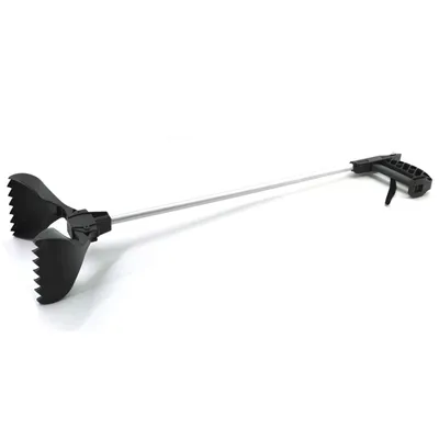 Produktbild von Universal Greifzange mit Schaufel Alu Müllzange Greifarm Abfall Müll Greifer Zange Greifhilfe Müllgreifer Aufhebehilfe Müllsammler Greifkralle Schwarz