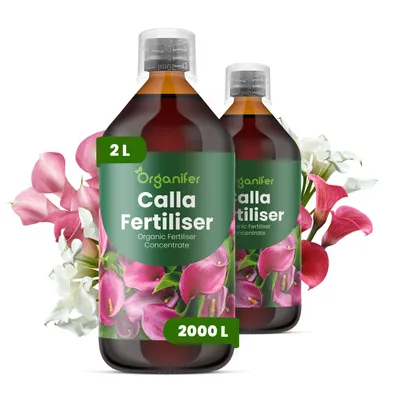 Obrázok produktu pre Calla Tekuté hnojivo 2x1 L – 3-4-3 NPK – Pre kvitnúce rastliny – Pre bohaté kvitnutie a silné korene – Podporuje rast koreňov a vitalitu – Organický produkt