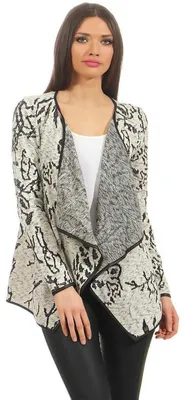 Produktbild von Strickjacke Sweats Poncho Umhang Cardigan Jacke; Muster 1 S