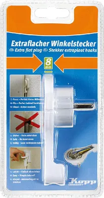 Produktbild von Winkelstecker superflach weiss