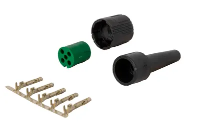 Obrázok produktu pre Mantes 5-PIN konektor, zelený, pravý bajonet