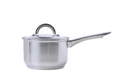Produktbild von Stielkasserolle 2 L Ø16 cm mit Glasdeckel – Edelstahl Kochtopf für Induktion & Gas