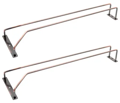 Weinglashalter 40,5 cm, 2 Stück, Metall, kupferfarben, unter Schrank