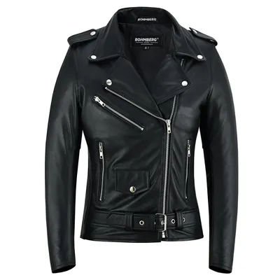 Produktbild von Bohmberg Damen Lederjacke CALYPSO Bikerjacke Übergangsjacke aus weichem Ziegennappa-Leder Gr. XXL