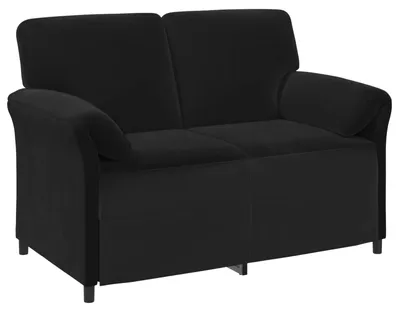 Obrázok produktu pre vidaXL Dvojmiestna pohovka Čierna 138 x 83 x 95 cm Zamat