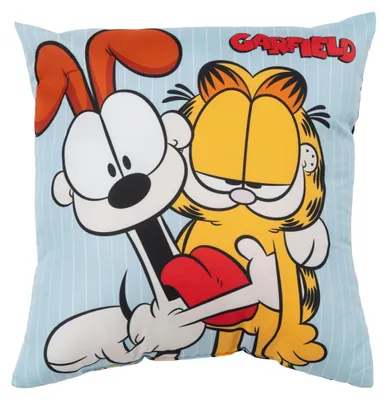 Produktbild von Garfield Kissen - Odie Plüsch Dekokissen Zierkissen Kopfkissen Sitzkissen Blau 40 x 40 cm