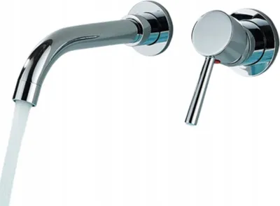 Immagine prodotto di Miscelatore lavabo Ari da incasso, rubinetto bagno stile loft, in ottone cromato, beccuccio girevole 360, cartuccia Vetroceramica