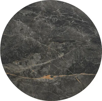 Produktbild von riess-ambiente Runder Esstisch UNIQUE 120cm schwarz Keramik mit Säulenfuß