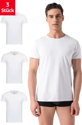 Produktbild von Burnell & Son T-Shirt Rundhals 3er Pack, Größe:L, 3er Pack Farben:weiß