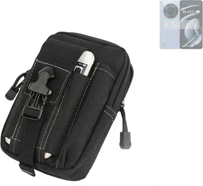 Produktbild von K-S-Trade Gürtel Tasche kompatibel mit Lava Blaze 2 5G Gürteltasche Holster Schutz Hülle Handy Hülle Smartphone outdoor Handy-Hülle schwarz