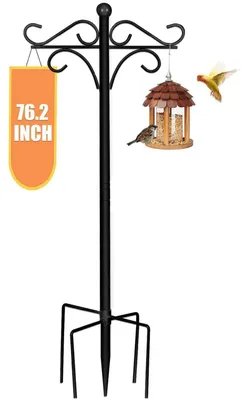 Obrázok produktu pre Záhradný hák Schäferhaken, dvojitý, 190 cm, čierna farba, nastaviteľný, základňa s 5 ramenami