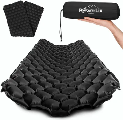 Produktbild von POWERLIX Isomatte Camping Outdoor Luftmatratze Ultraleichte Aufblasbare Schwarz