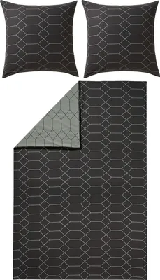 Produktbild von REDBEST Wendebettwäsche anthrazit 1x 200x200 cm + 2x 80x80 cm