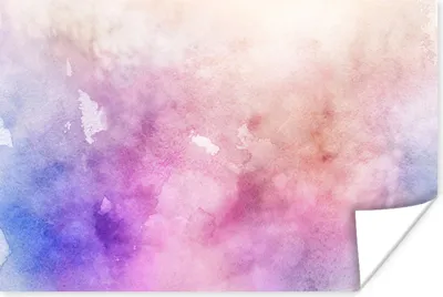 Produktbild von MuchoWow® Poster Aquarell - Rosa - Blau - Farbton 120x80 cm - Bilder