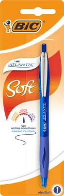 Obrázek produktu pro Długopis Atlantis Soft automatyczny BIC niebieski 1 sztuka