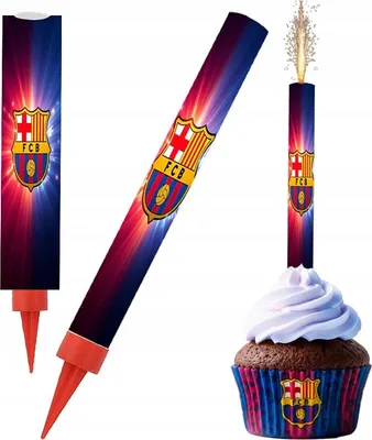 Image de FOUNTAIN Cake Flare FC BARCELONA Football Sport Anniversaire 18cm