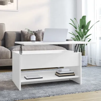 Obrázek produktu pro vidaXL Konferenční stolek bílý 80x50x40 cm materiál na bázi dřeva - Konferenční stolek - Konferenční stolky - Odkládací stolek - Rozkládací stolek