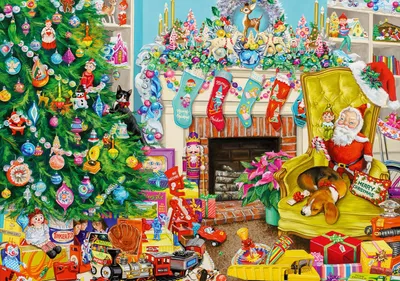 Image de BLUEBIRD Puzzle Joyeux Noël des années 50 1000 pièces
