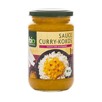 Productafbeelding van Biozentrale Curry-Kokossaus, exotisch en mild, voordeelverpakking met 6 potten van 340 gram