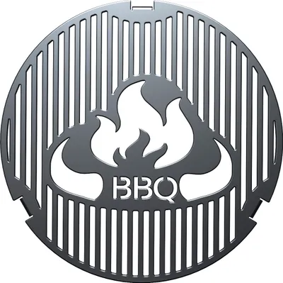 Produktbild von Grilleinsatz ø 20cm | Rund | BBQ Motiv | Stahl | Grillrost Grillplatte Plancha, Größe:Grilleinsatz BBQ ø 20 cm