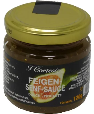 Image de Cortesi Sauce moutarde aux figues à partir de délicieuses figues Dolce Piccante 120g