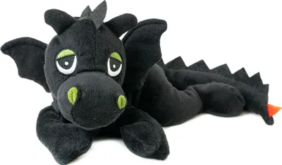 Produktbild von Habibi Wärmetiere Körnerkissen Kuscheltier Wärmflasche für Mikrowelle & Ofen - Drache schwarz