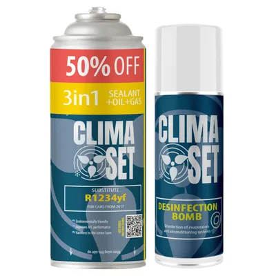 Zdjęcie produktu dla Zestaw do klimatyzacji samochodowej 3w1 R1234yf 470g, odświeżacz do klimatyzacji