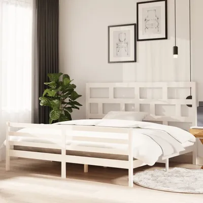 Obrázek produktu pro The Living Store Postel z masivu borovice bílá 200x200 cm