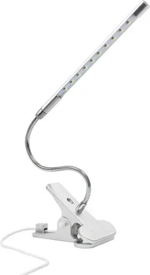 Image de LED Clip sur la lumière / lampe de lecture avec col de cygne 5W piano lumière température de couleur changeante Clip lumière - Argent