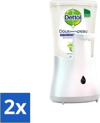 Zdjęcie produktu dla Dettol - Automatyczny dozownik mydła - No-Touch Silver z aloesem - 250 ml - Value pack - 2 szt