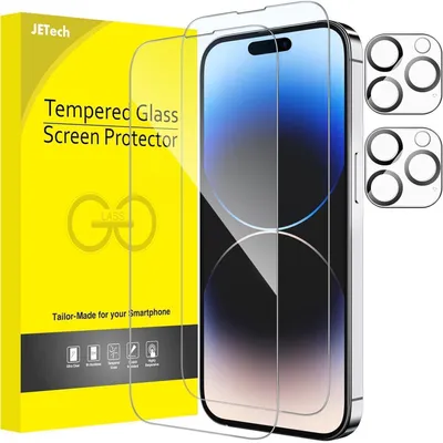 Produktbild von Displayschutzfolie für iPhone 14 Pro Max 6,7 Zoll mit Kameraschutz, 2 Stück